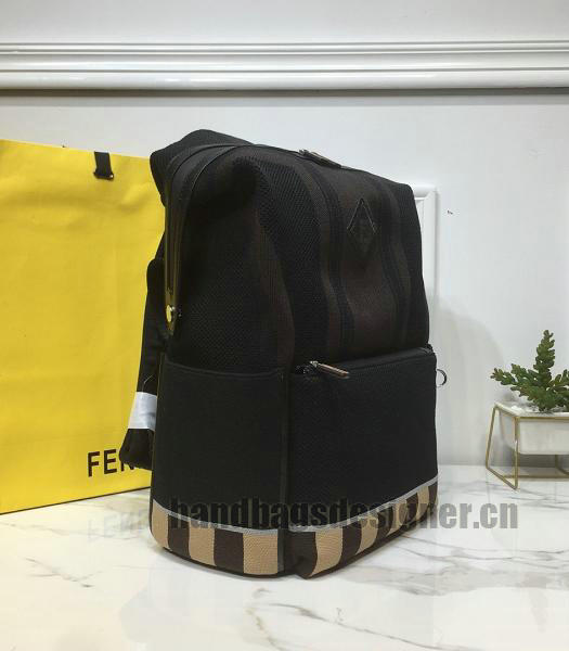 Fendi Waterproof Nylon With Black Leather Backpack-6