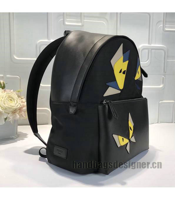 Fendi Yellow Butterfly Waterproof With Black Original Calfskin Leather Backpack-2