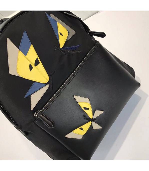 Fendi Yellow Butterfly Waterproof With Black Original Calfskin Leather Backpack-8