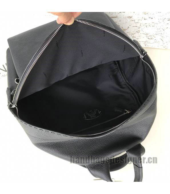 Fendi Yellow Eye Black Original Calfskin Leather Backpack-4