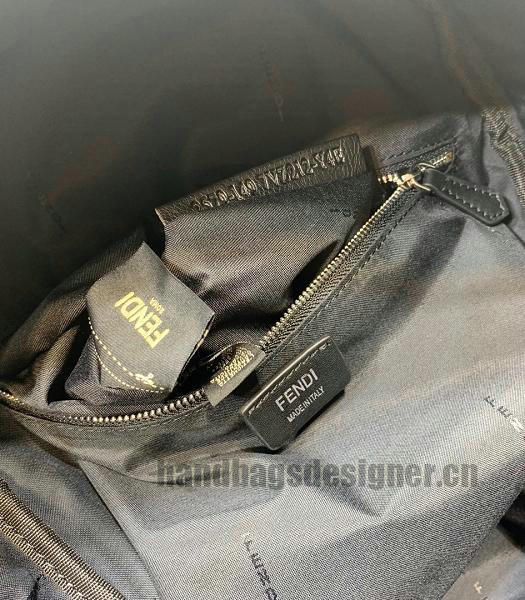 Fendi Yellow Eye Nyon With Black Calfskin Leather Backpack-1