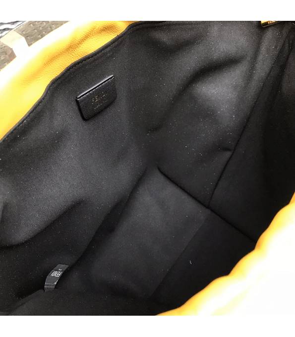 Fendi Yellow Original Lambskin Leather Pack Medium Pouch-8