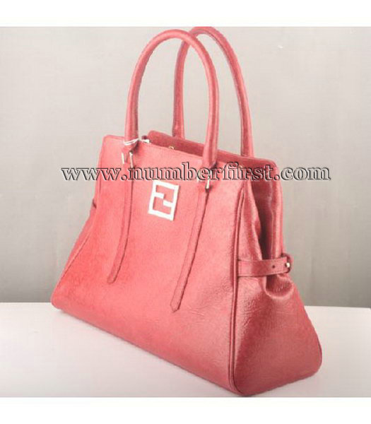 Fendi Zucca Bag Red Leather-1