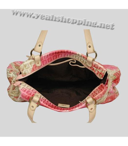Fendi Zucca Grande Shoulder Bag Pink-4