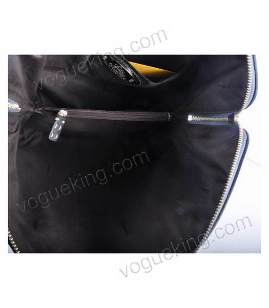 Fendi Zucca Shopper Handbag With Silver Stripe Leather-6
