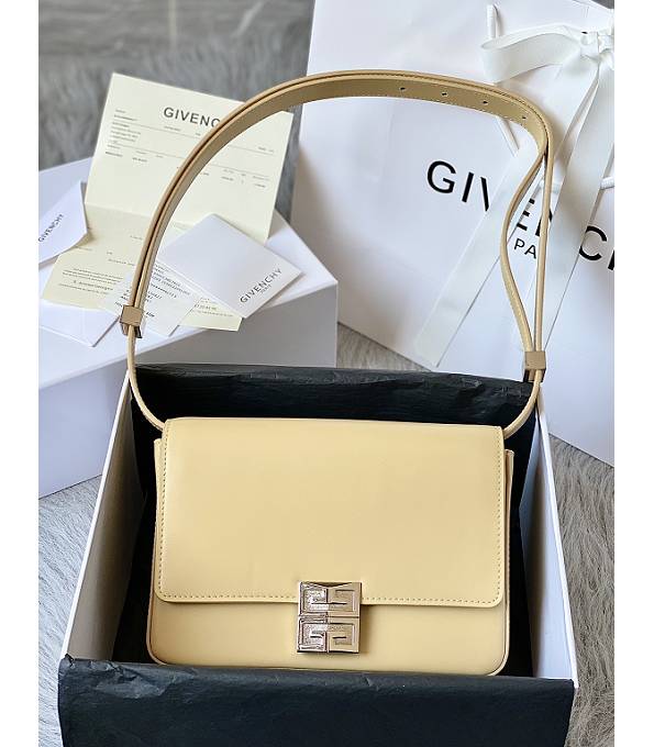 Givenchy 4G Apricot Original Box Calfskin Leather Silver Metal 21cm Crossbody Bag