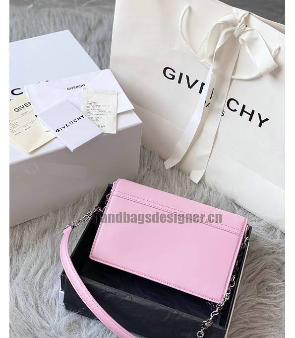 Givenchy 4G Cherry Pink Original Box Calfskin Leather Silver Chain 20cm Crossbody Bag-2