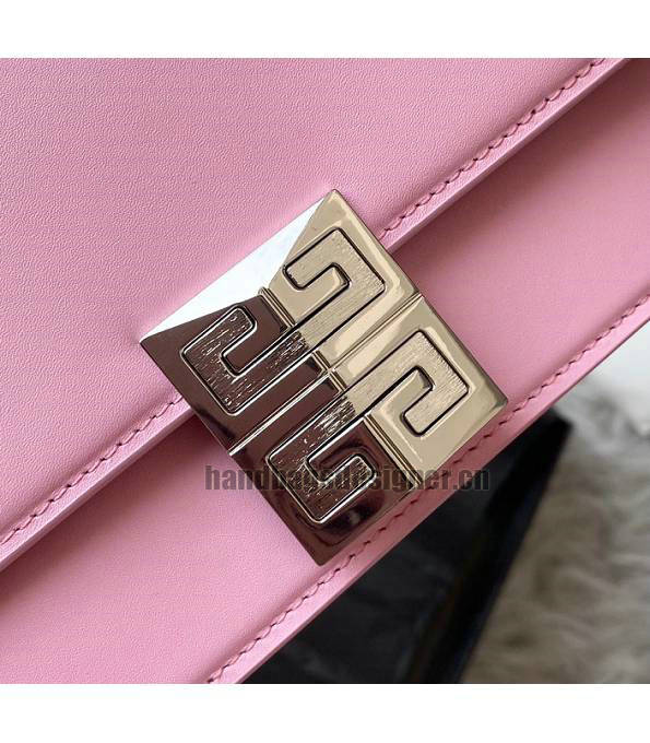 Givenchy 4G Cherry Pink Original Box Calfskin Leather Silver Chain 20cm Crossbody Bag-3
