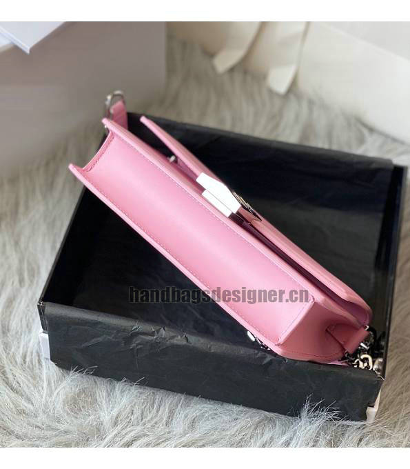 Givenchy 4G Cherry Pink Original Box Calfskin Leather Silver Chain 20cm Crossbody Bag-6