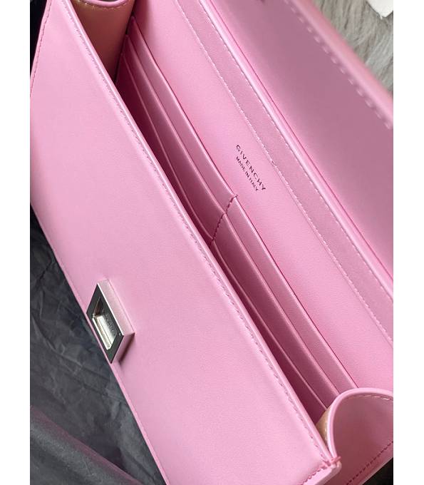 Givenchy 4G Cherry Pink Original Box Calfskin Leather Silver Chain 20cm Crossbody Bag-7