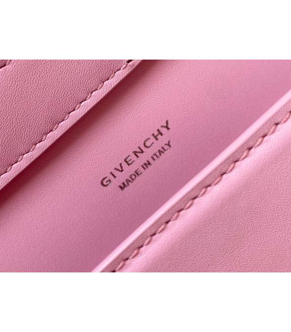 Givenchy 4G Cherry Pink Original Box Calfskin Leather Silver Chain 20cm Crossbody Bag-8