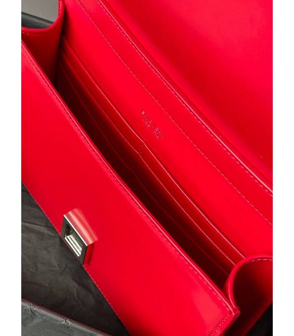 Givenchy 4G Red Original Box Calfskin Leather Silver Chain 20cm Crossbody Bag-7