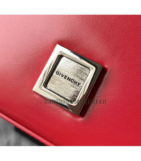 Givenchy 4G Red Original Box Calfskin Leather Silver Metal 16cm Crossbody Bag-6