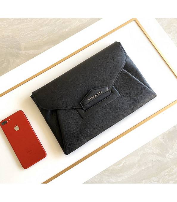 Givenchy Antigona Black Original Calfskin Leather Envelope Pouch