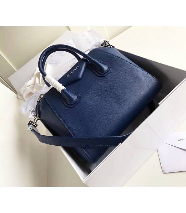 Givenchy Antigona Blue Original Grained Veins Lambskin Leather 28cm Small Tote Bag