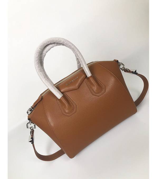 Givenchy Antigona Brown Original Grained Veins Lambskin Leather 28cm Small Tote Bag