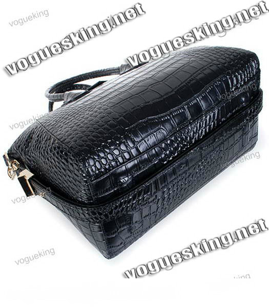 Givenchy Antigona Croc Veins Leather Bag in Black-1