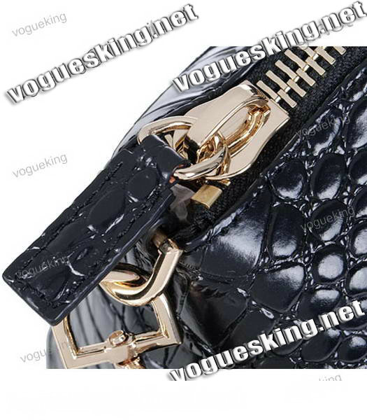 Givenchy Antigona Croc Veins Leather Bag in Black-3