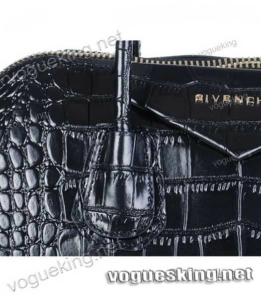 Givenchy Antigona Croc Veins Leather Bag in Black-6