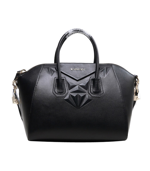 Givenchy Antigona Diamond Pattern Leather Bag in Black