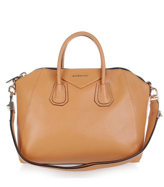 Givenchy Antigona Litchi Veins Leather Bag in Apricot