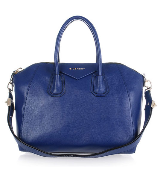 Givenchy Antigona Litchi Veins Leather Bag in Sapphire Blue