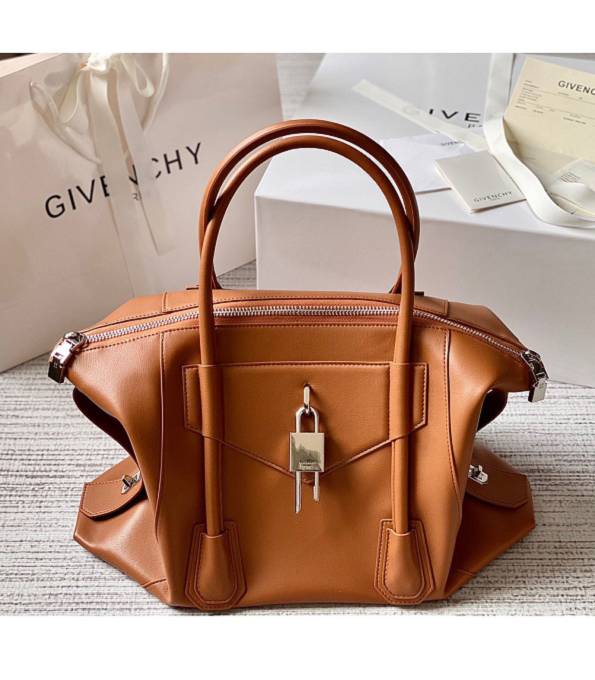 Givenchy Antigona Lock Soft Brown Original Plain Veins Leather 44cm Tote Bag