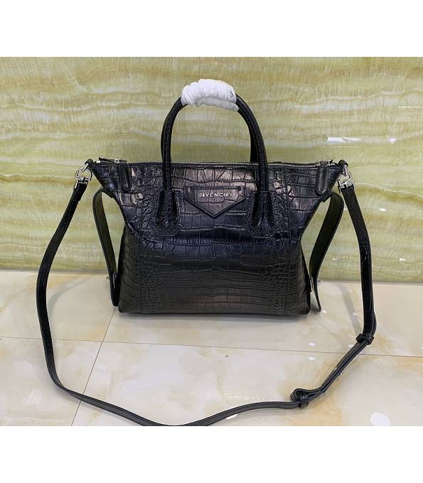 Givenchy Antigona Soft Black Original Croc Veins Leather 30cm Medium Tote Bag