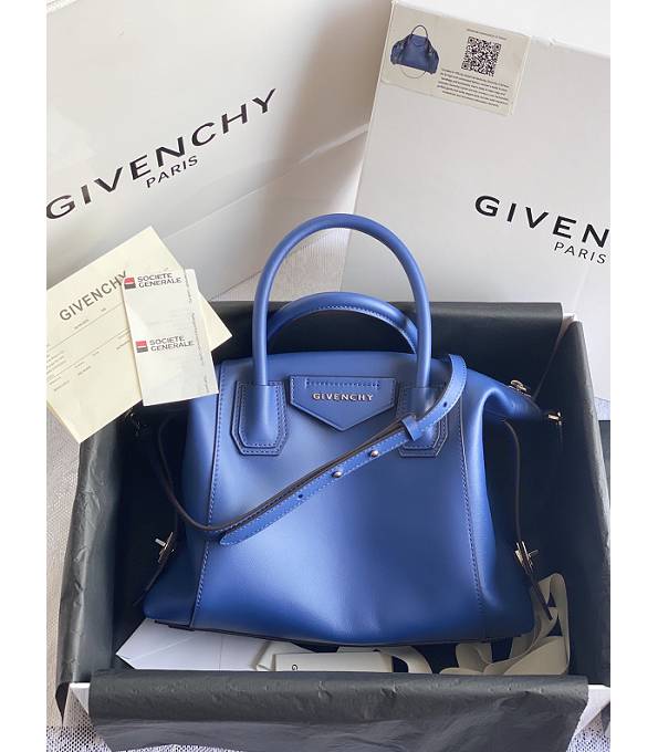 Givenchy Antigona Soft Blue Original Smooth Calfskin Leather 30cm Medium Tote Bag