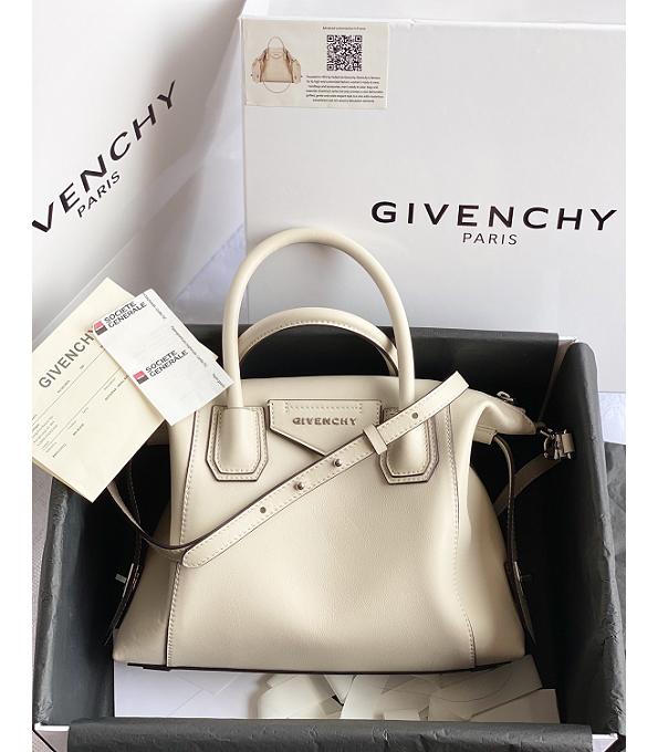 Givenchy Antigona Soft Craie White Original Smooth Real Leather 30cm Medium Tote Bag