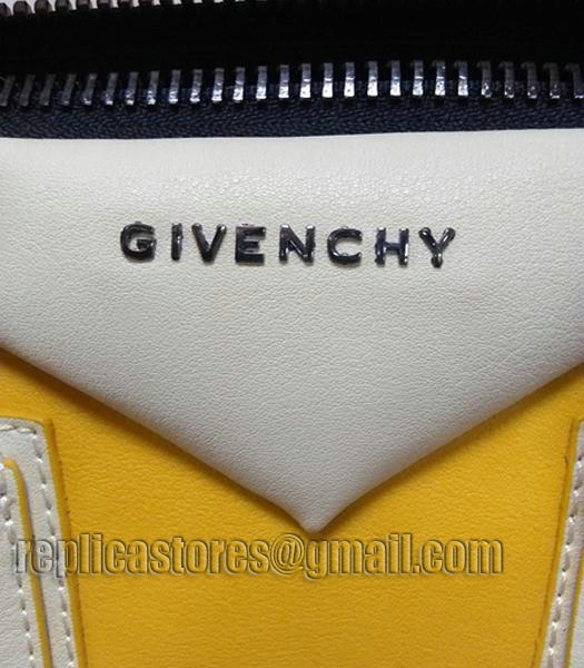 Givenchy Antigona Star Yellow With Offwhite Leather Bag-5