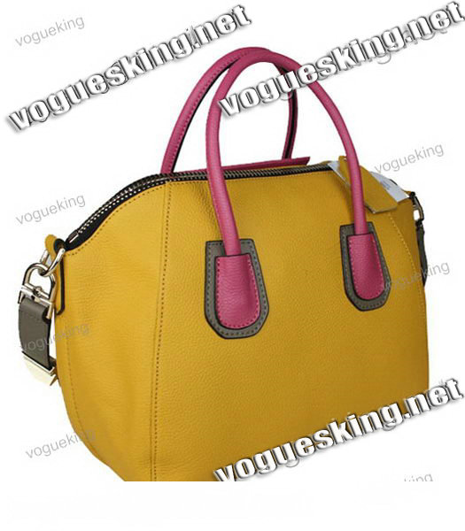 Givenchy Antigona Yellow Clemence Leather Satchel Tote Bag -1