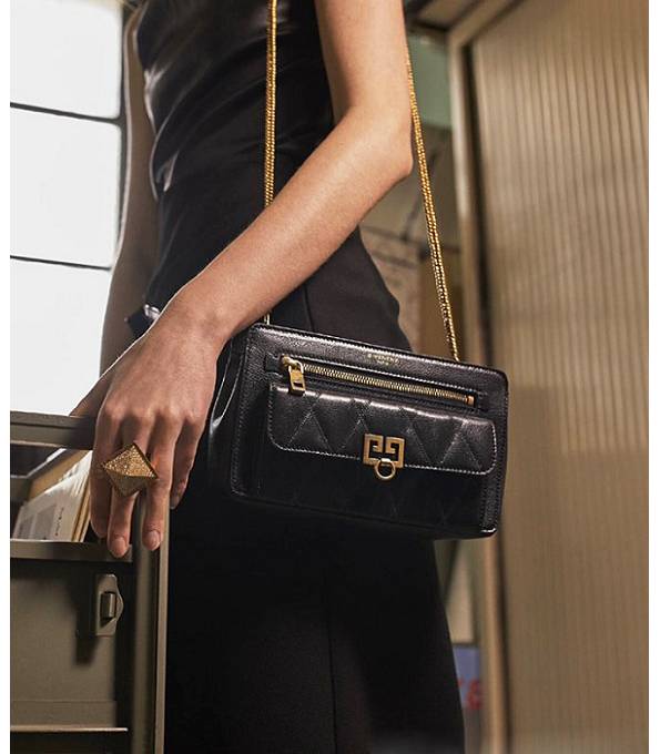 Givenchy Black Original Diamond Quilted Leather Mini Pocket Bag