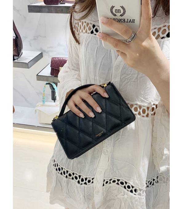 Givenchy Black Original Diamond Quilted Leather Mini Strap Wallet Shoulder Bag