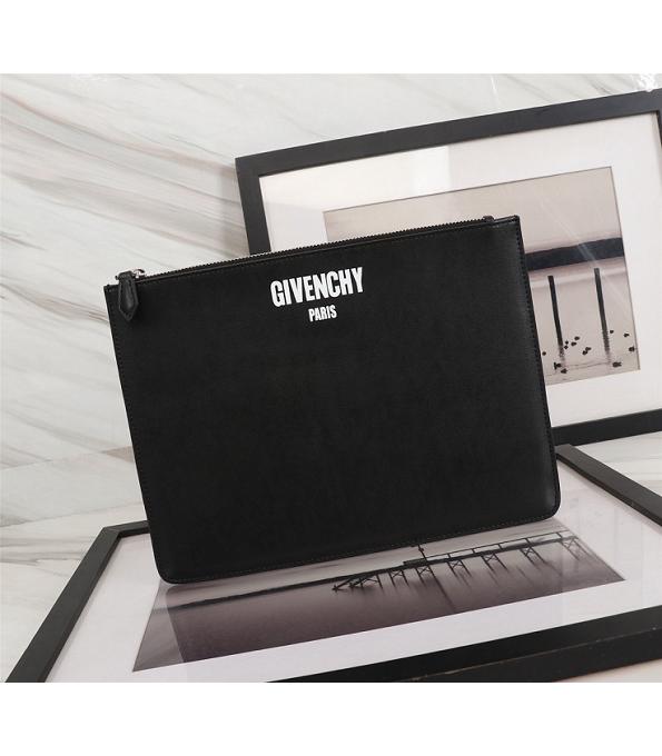 Givenchy Black Original Real Leather Zipper Pouch