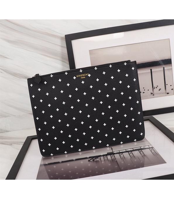 Givenchy Cross Black Original Real Leather Zipper Pouch