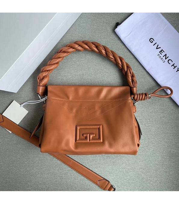 Givenchy ID93 Brown Original Leather 27cm Tote Shoulder Bag