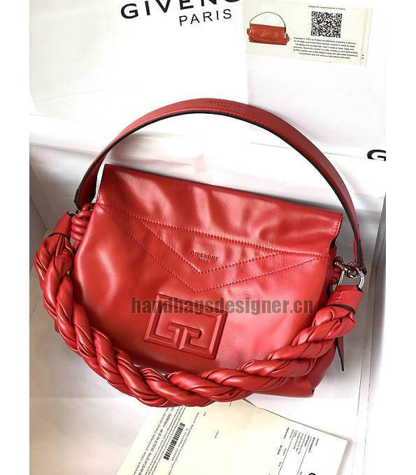 Givenchy ID93 Red Original Soft Leather Tote Shoulder Bag-3