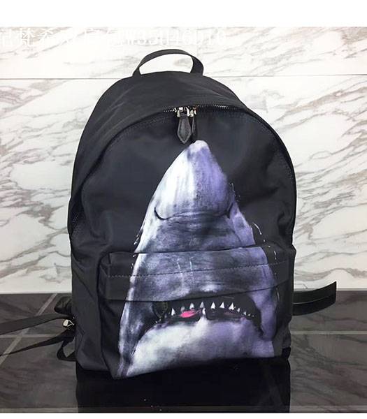 Givenchy Latest Style Shark Head Printed Backpack Black