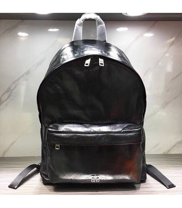 Givenchy Logo Black Original Oil Wax Leather Backpack
