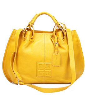 Givenchy Lucrezia Colorblock Yellow Leather Tote Shoulder Bag