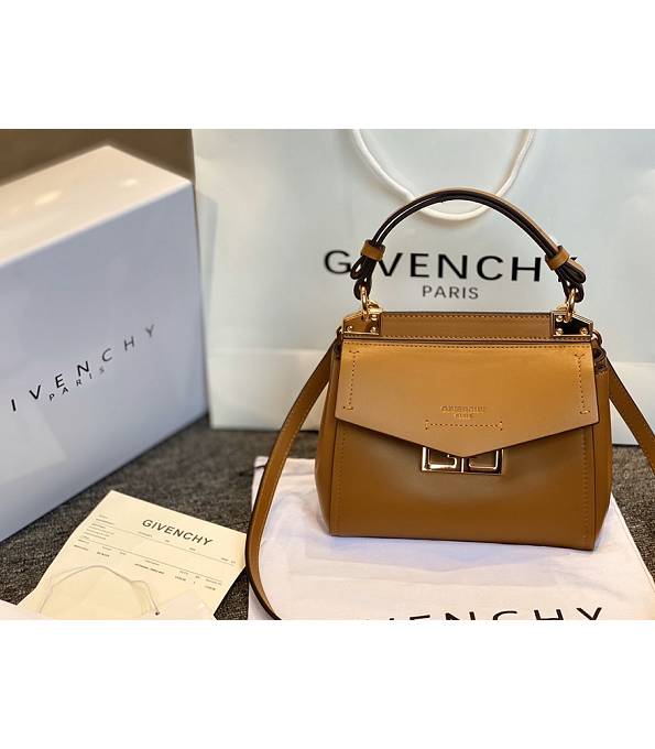 Givenchy Mystic Brown Original Calfskin Leather Mini Top Handle Shoulder Bag-1