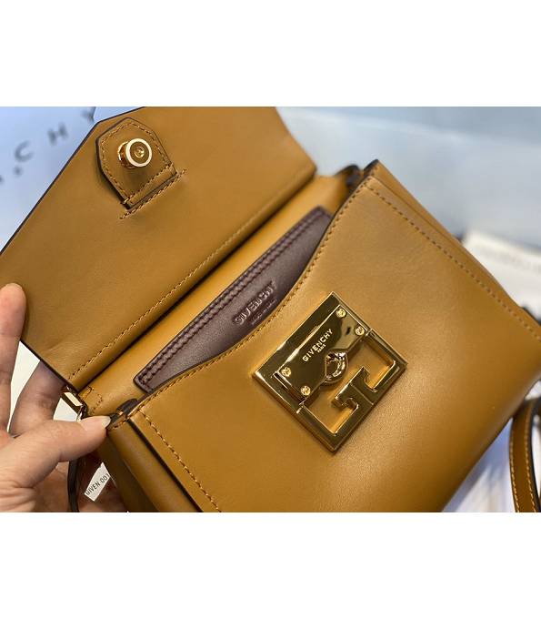 Givenchy Mystic Brown Original Calfskin Leather Mini Top Handle Shoulder Bag-8