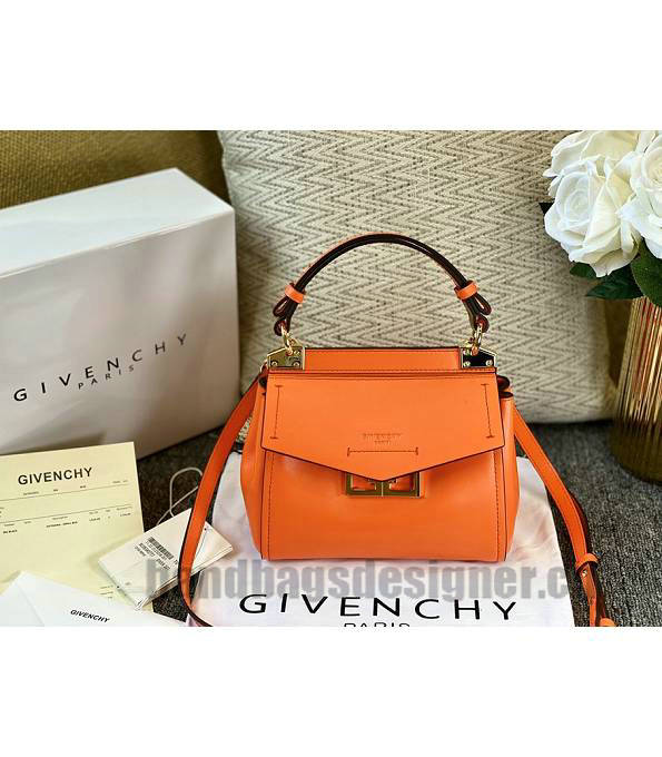 Givenchy Mystic Orange Original Calfskin Leather Mini Top Handle Shoulder Bag-5