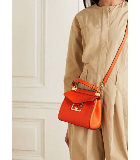 Givenchy Mystic Orange Original Calfskin Leather Mini Top Handle Shoulder Bag