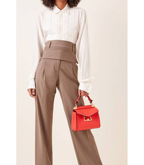Givenchy Mystic Red Original Calfskin Leather Mini Top Handle Shoulder Bag
