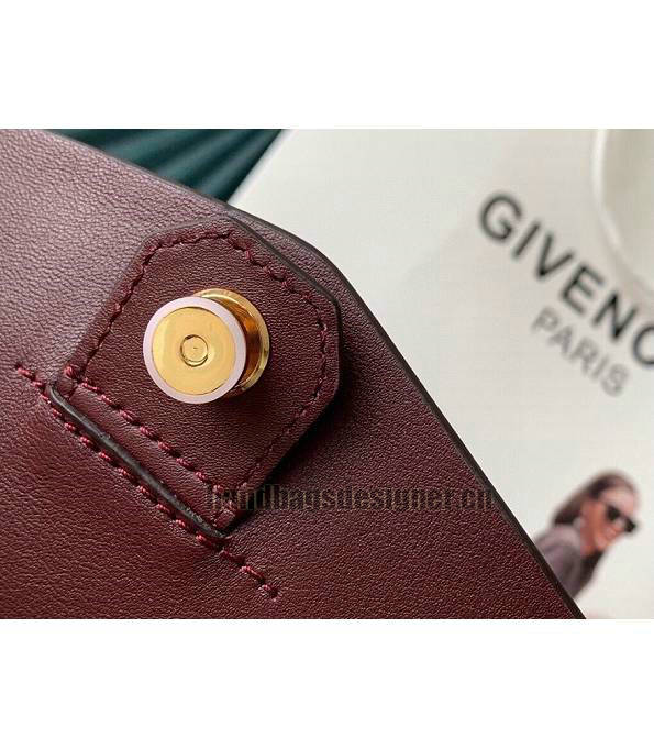 Givenchy Mystic Wine Red Original Calfskin Leather Medium Top Handle Shoulder Bag-7