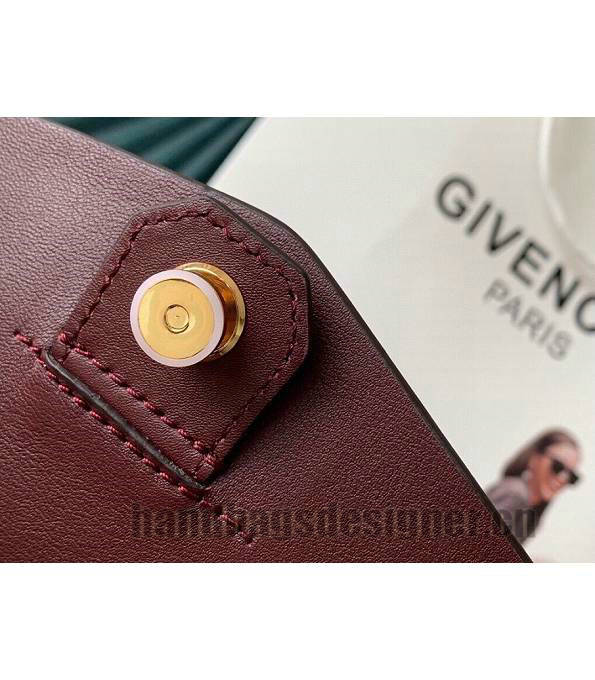 Givenchy Mystic Wine Red Original Calfskin Leather Mini Top Handle Shoulder Bag-7
