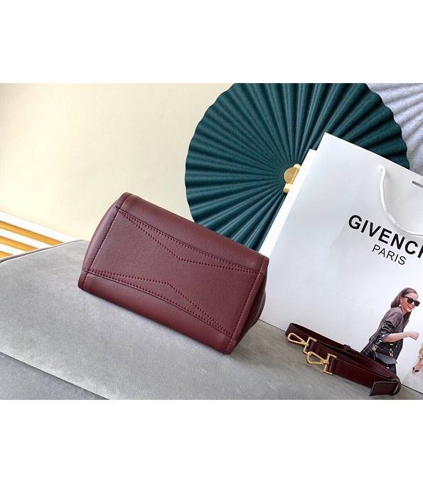 Givenchy Mystic Wine Red Original Calfskin Leather Small Top Handle Shoulder Bag-3