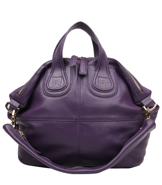 Givenchy Nightingale Medium Bag Purple Leather